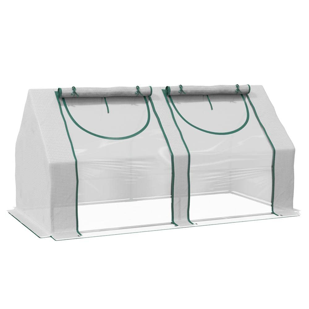 Outsunny 70.75 in. x 35.5 in. x 35.5 in. Steel, PE, PVC, Plastic Clear Greenhouse