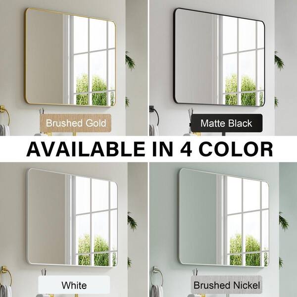 Eoviamne 55 in. W x 32 in. H Rectangular Aluminum Framed Wall