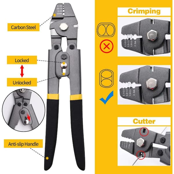 Glarks 250Pcs 304 Stainless Steel Wire Rope Cable Thimbles Combo And Aluminum Crimping Loop - View #8