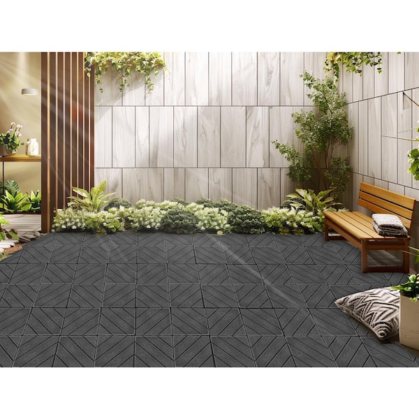 Tenleaf 12 in. x 12 in. Indoor Outdoor Plastic Composite Deck