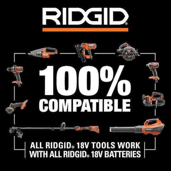RIDGID 18V 6.0 Ah & 4.0 Ah MAX Output Batteries & Charger Kit w ...