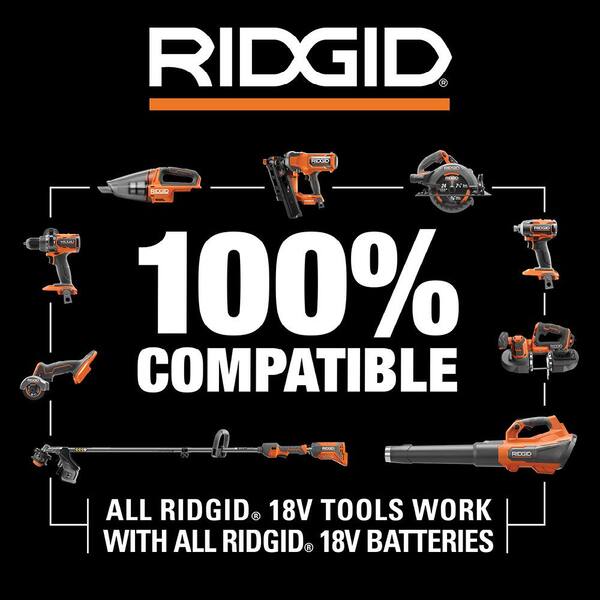 Ridgid 18V Brushless Cordless 2-Tool Combo Kit w/ 1/2 in. Impact Wrench, Angle Grinder, 4.0 Ah Max Output Battery, and Charger