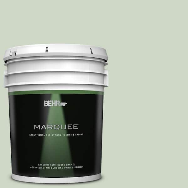 BEHR MARQUEE 5 gal. #S390-2 Spring Valley Semi-Gloss Enamel Exterior Paint & Primer