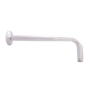 12 in. Right Angled Shower Arm with Flange in Brushed Nickel