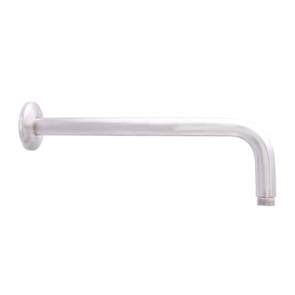 Dyconn 12 in. Right Angled Shower Arm with Flange in Brushed Nickel