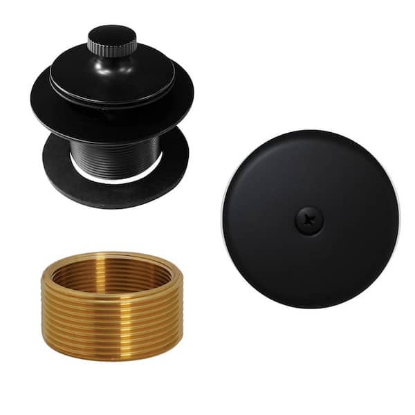 Westbrass 3-1/8 in. NPSM Twist and Close Universal Tub Trim with 1-Hole Faceplate in Matte Black