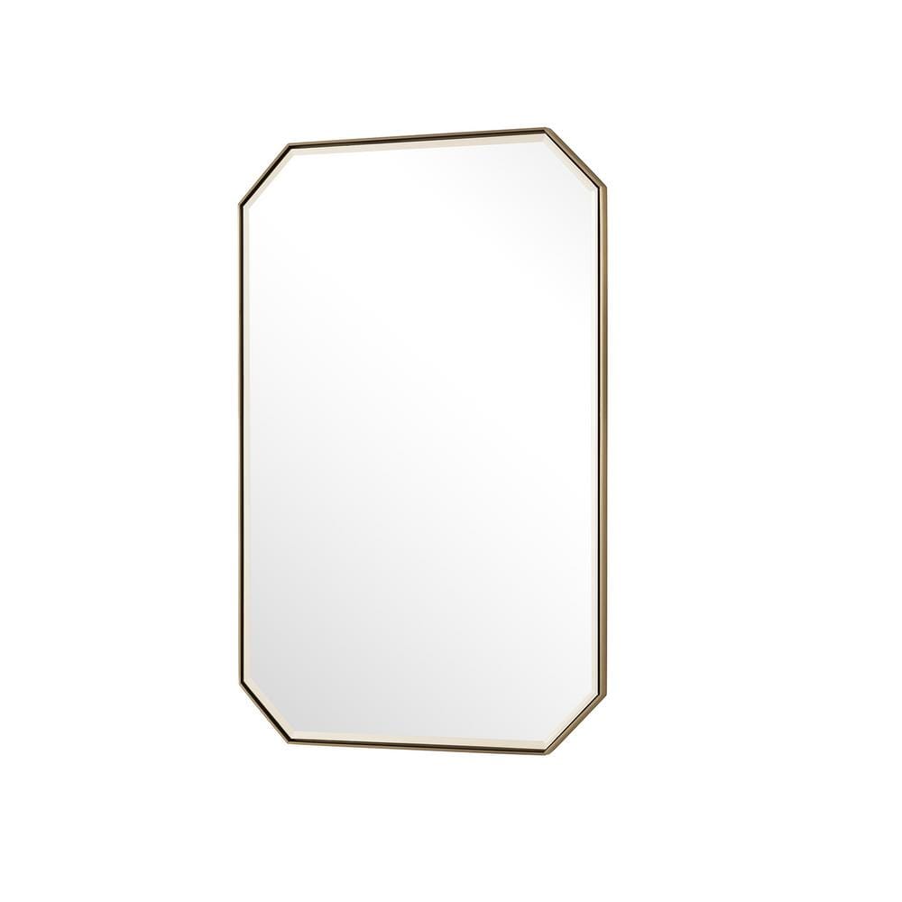 Rohe 36" x 24" Champagne Brass Minimalist Vanity Mirror