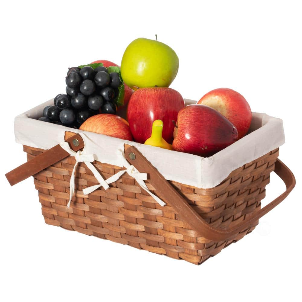 Double Handle Woodchip Basket with White Liner - Perfect for Storing Fresh Fruits price history on PriceWatchPro
