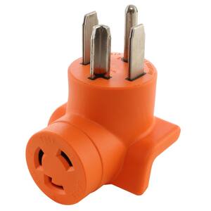Industrial L6-30R 30 Amp 250-Volt Locking Female Connector to 4-Prong Dryer 14-30P Plug Adapter