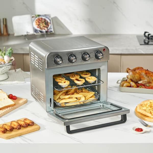 7-IN-1 Air Fryer Toaster Oven, 18L Convection Oven, 1700W Stainless Steel  Toaster Ovens Countertop Combo