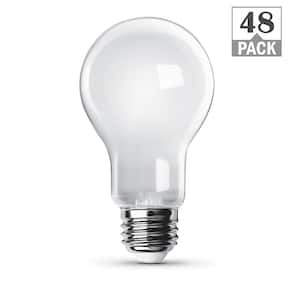 40-Watt Equivalent A19 Dimmable Filament CEC 90+ CRI Frost Glass E26 Medium LED Light Bulb, Soft White 2700K (48-Pack)