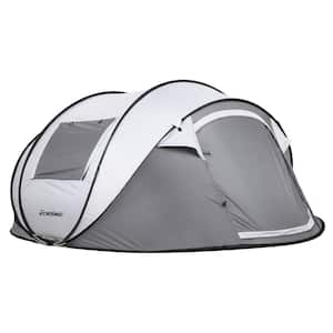 EchoSmile 6.5 ft. x 9.1 ft. Gray 4-Person to 6-Person Tent
