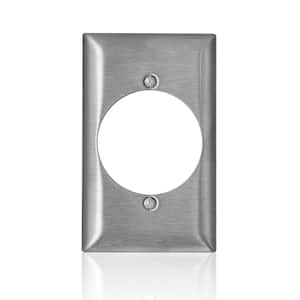 Leviton 84028.0 1-Gang 2.15 Diameter Device Receptacle Wallplate Stainless Steel 10 Piece 