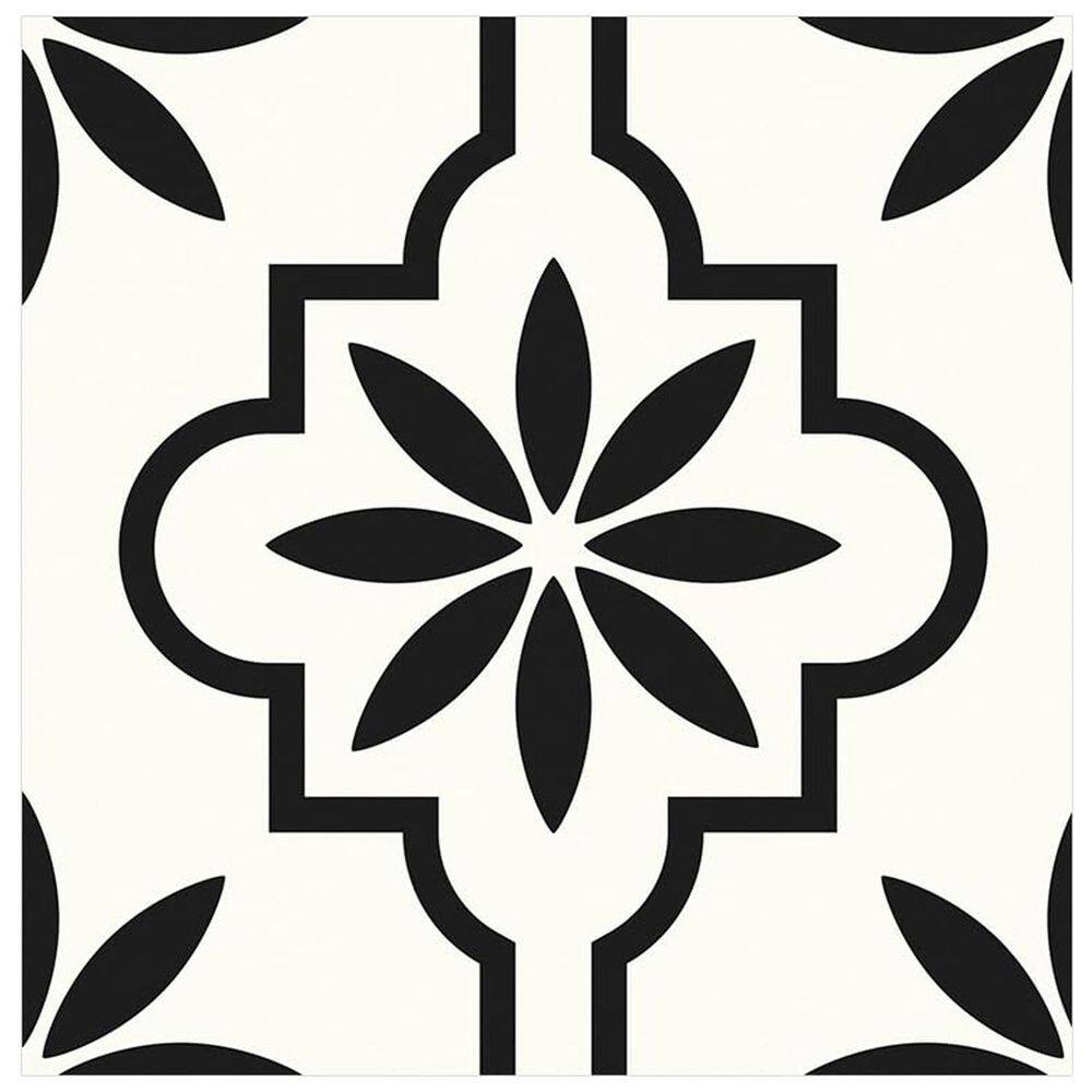 Black White 7.87 in. x 7.87 in. Vinyl Peel and Stick Backsplash Waterproof Flooring Tile 20-Pack price history on PriceWatchPro