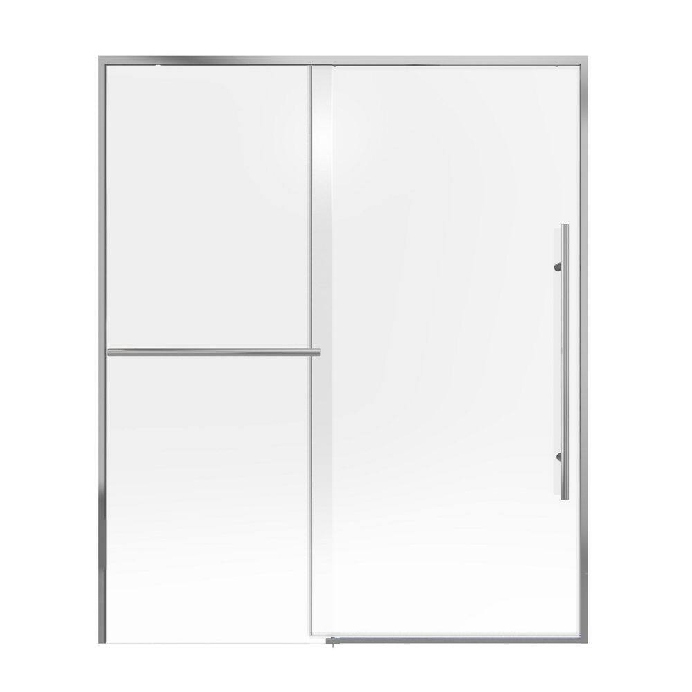 Dawn 56-60 in. W x 72 in. H Semi-Frameless Sliding Shower Door in Chrome with Clear Glass price history on PriceWatchPro