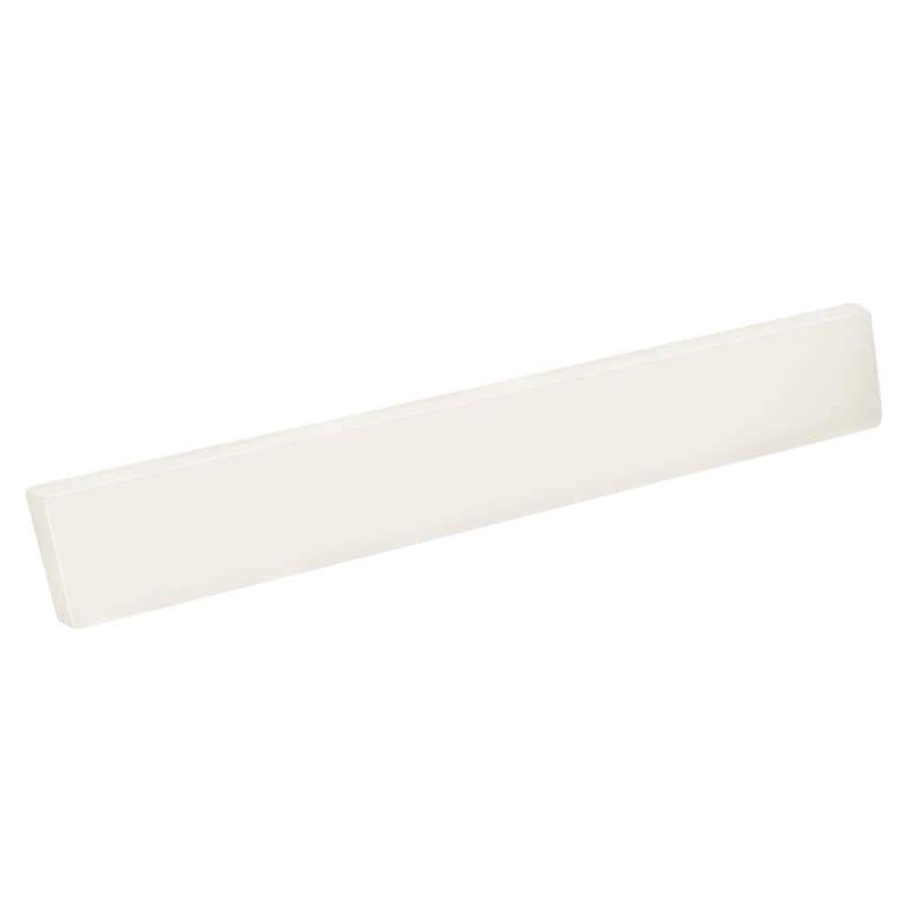 Bisque Polished Solid Surface Rectangular Vanity Side Splash