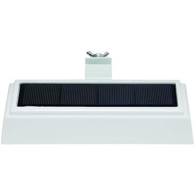 hampton bay solar powered integrated led white roof gutter light