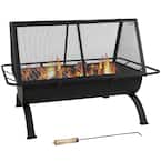 Northland 36 in. x 27 in. Rectangle Steel Wood Burning Fire Pit with Cooking Grill