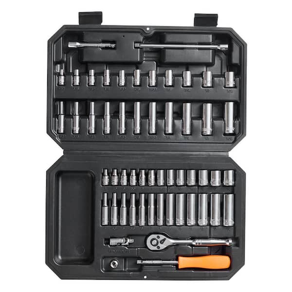 35-Piece 1/2in. Professional Pneumatic Socket Set with Long & Short Sockets, Air Cannon, Hex Extensions, and Rotary Tool