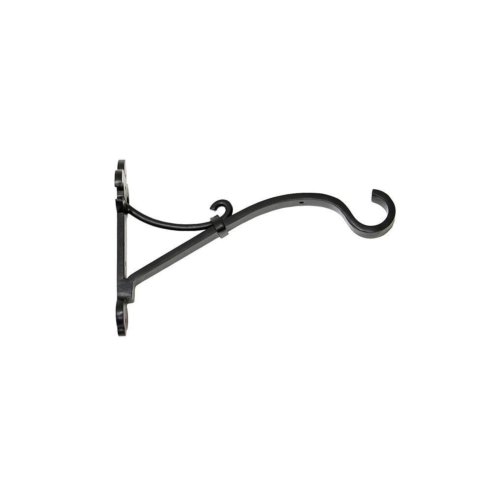 Small Black Wrought Iron Fleur De Lis Wall Bracket