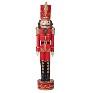 37 in. Dark Red and Gold Christmas Nutcracker