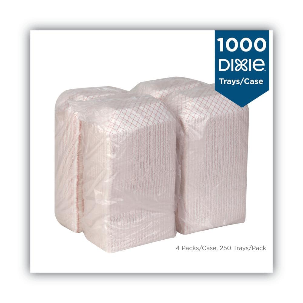 Red Plaid Polycoated Paper Food Tray, 1 lb Capacity