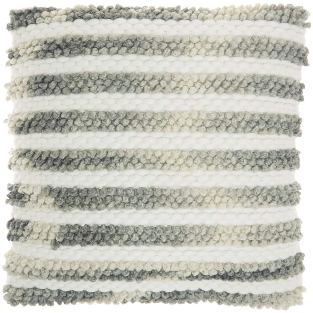 Lifestyles Charcoal Stripe 20 in. x 20 in. Throw Pillow price history on PriceWatchPro