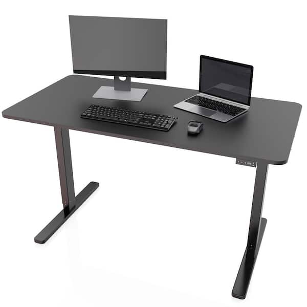 Details about   55" Computer Desk with Movable Monitor Stand Industrial Desk Plain Basic Desk