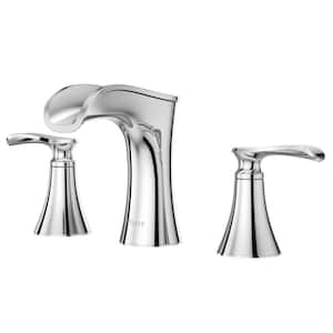 Jaida 8 in. Widespread 2-Handle Bathroom Faucet in Polished Chrome