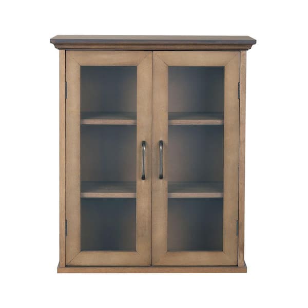 Elegant Home Fashions Park 24 in. H x 20.5 in. W x 08.5 in. D Wall Cabinet in Reclaim Wood Color-DISCONTINUED