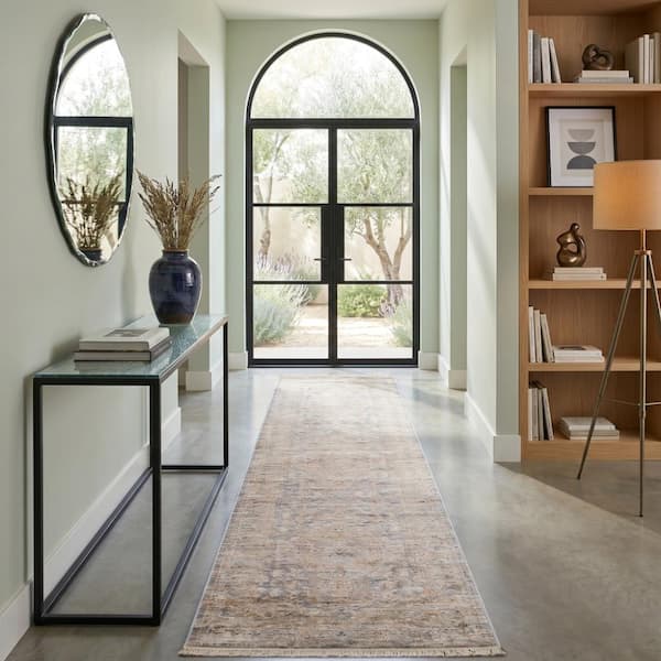 Albany Blue 3 ft. x 10 ft. Oriental Runner Rug
