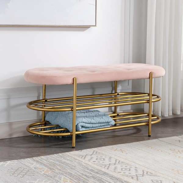 Tufted outlet shoe bench