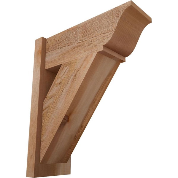 Ekena Millwork 8 in. x 24 in. x 20 in. Western Red Cedar Traditional Rough Sawn Outlooker