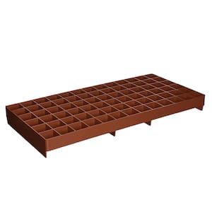 Terracotta Plastic Grodon Double-Sided Tray with 78 Cells