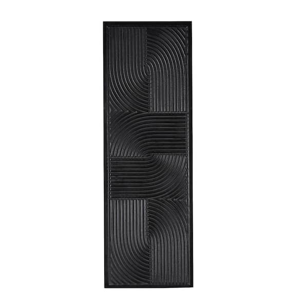 CosmoLiving by Cosmopolitan Wooden Black Handmade Carved Panel ...