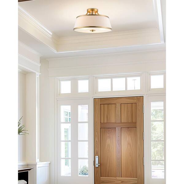 Kira Home Zoey 17.5 in 60-Watt 3-Light Warm Brass Modern