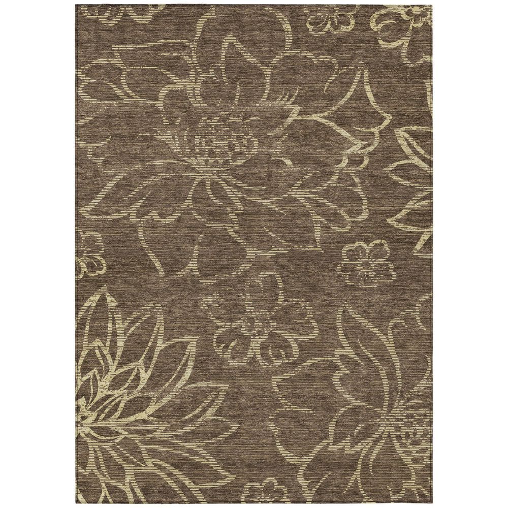 Chantille Machine Washable Indoor/Outdoor Abstract ACN2789 Chocolate 5 ft. x 7 ft. 6 in. Area Rug price history on PriceWatchPro