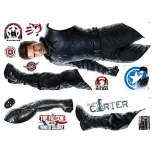 Red and Blue and Black Falcon and The Winter Soldier Winter Soldier Peel and Stick Giant Wall Decal