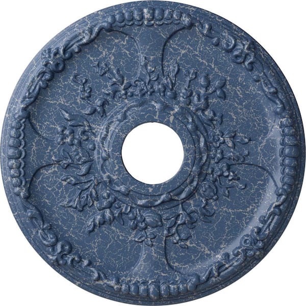 Ekena Millwork 1-3/8 in. x 18 in. x 18 in. Polyurethane Antioch Ceiling Medallion, Americana Crackle