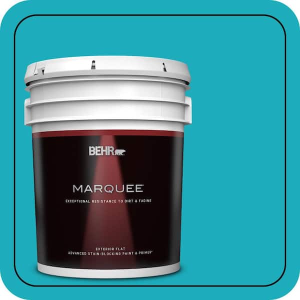BEHR MARQUEE 5 gal. #P470-5 Placid Sea Flat Exterior Paint & Primer