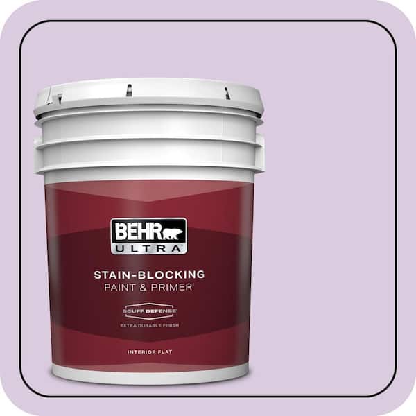 BEHR ULTRA 5 gal. #660C-2 Violet Mist Extra Durable Flat Interior Paint & Primer