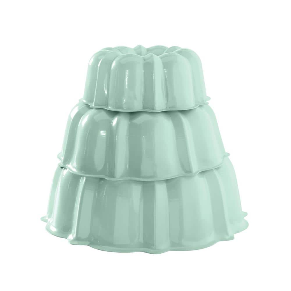 Tiered Bundt 3,6, 12 Cup, Aluminum Sea Glass Bundt Pans (3-Pack)