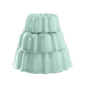 Tiered Bundt 3,6, 12 Cup, Aluminum Sea Glass Bundt Pans (3-Pack)