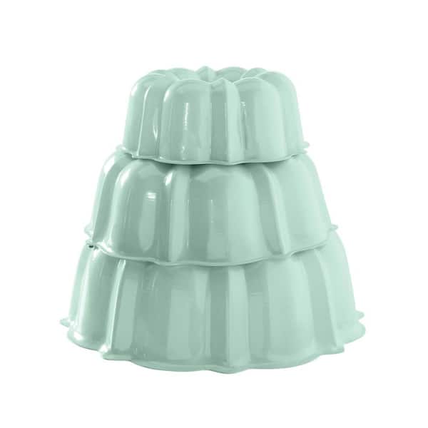 Tiered Bundt 3,6, 12 Cup, Aluminum Sea Glass Bundt Pans (3-Pack)