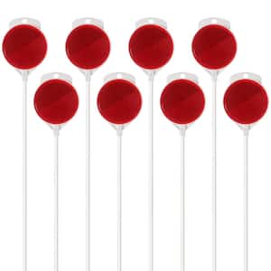 48 in. Reflective Driveway Markers 1/4 in. Dia Fiberglass Pole Double Sided Reflector for Driveway, White (8-Pack)