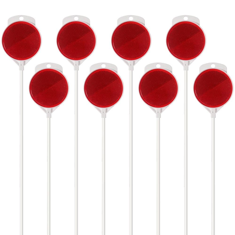 48 in. Reflective Driveway Markers 1/4 in. Dia Fiberglass Pole Double Sided