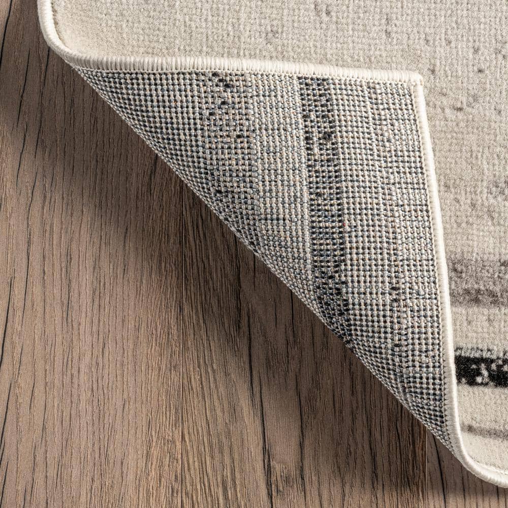 Eclipse Geometric 9' x 12' Gray Synthetic Area Rug