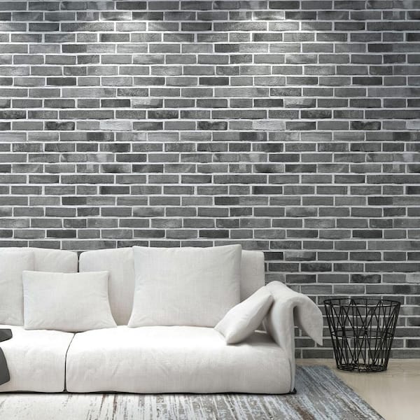Art3dwallpanels Stone Ash 27.5 in. x 27.5 in. Faux Brick 3D Wall Panels  Peel and Stick Foam Wallpaper Interior Wall (52.5 sq. ft./Case)  A06hd008AX10 - The Home Depot