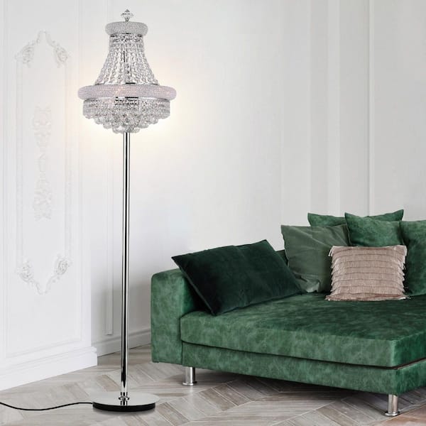 Empire 8 Light Floor Lamp With Chrome Finish