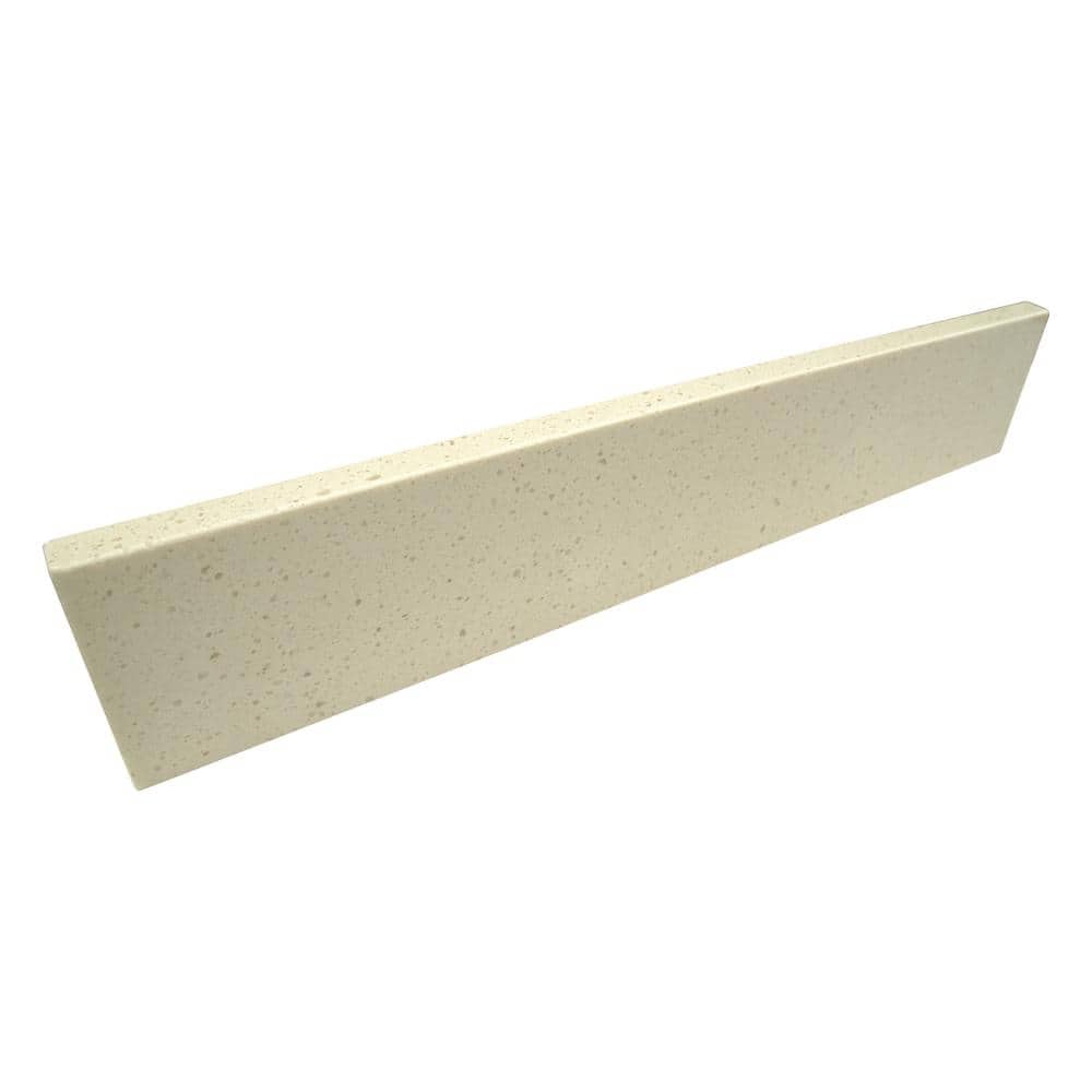Iced White Engineered Marble Vanity Sidesplash 21 x 4 Inch